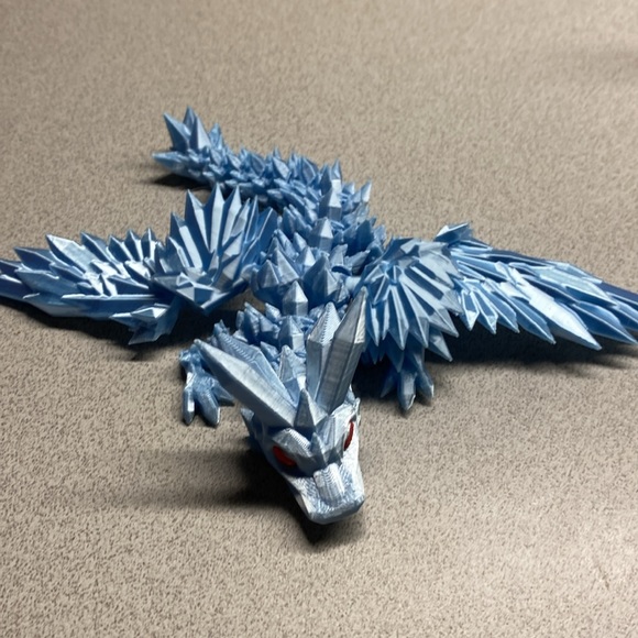 Articulated 3D Printed Crystal Dragon - Picture 3 of 3